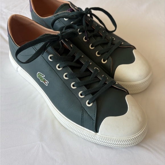Lacoste Green and White Men's Sneakers - Picture 1 of 7